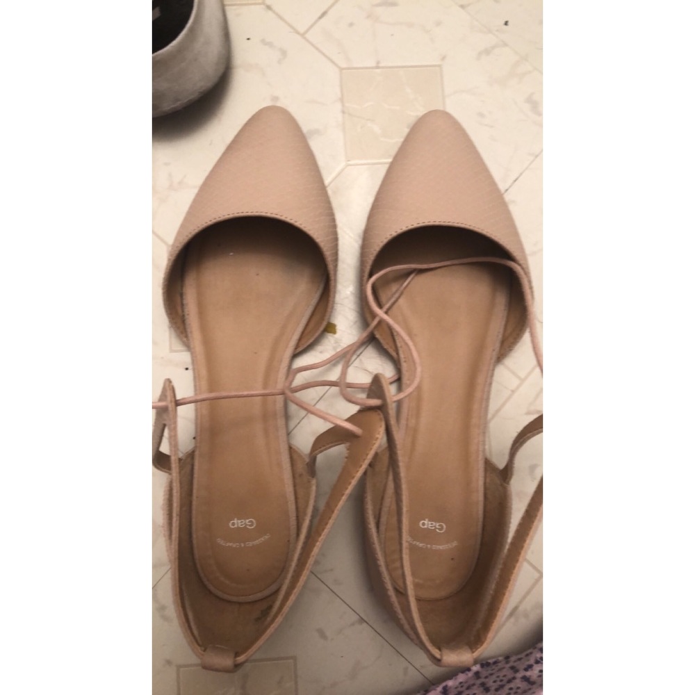 Pointy Pink Flats with lace